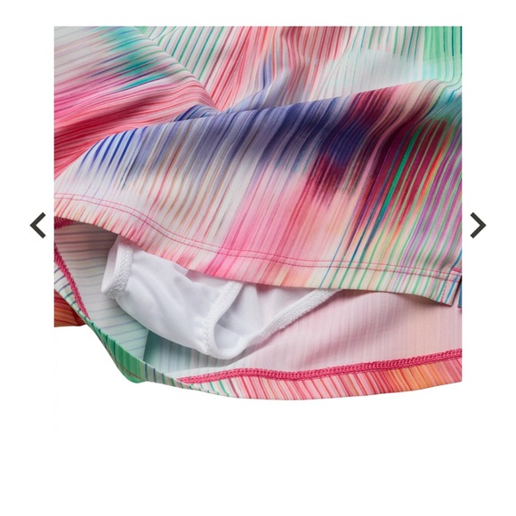 DSG Girls' Stride Shorts - Multicolor Striped - Picture 5 of 9
